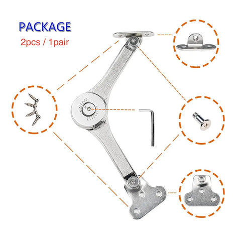 Heavy Duty Toy Box Hinges With Soft Close Lid Support For Wooden Chest And Storage Box Keeps Lid Open Until You Close It Tough As Nails And Ideal For Toy Boxes And Chests Supports Fifty Pound Two Pack with installation hardware