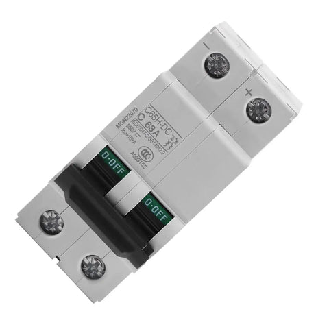 DC Two Pole Circuit Breaker 2P 250V 63A Din Rail Mounted Miniature Breaker With Fast Trip For Solar Power Systems And Low Voltage DC Loads