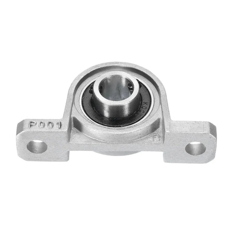 Front view of Six Pack Pillow Block Bearing Kit 12mm Bore Self Aligning Mount With Cast Iron Housing Zinc Alloy Inner Bearings