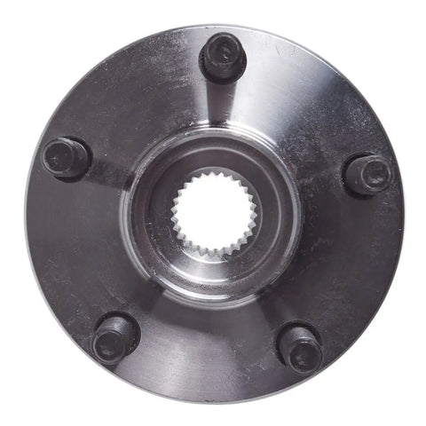 Top view of front wheel hub and bearing assembly for Forester 2009 2014, XV Crosstrek 2013 2014, Outback Legacy 2005 2014 pair beefed up