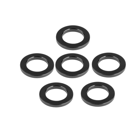Black Titanium Flat Washers Set For Screws And Bolts, 6AL4V Aerospace Grade M4 M5 M6 M8 M10 M12 M14, Pack Of 6, Heavy Duty Sealing Ring Style