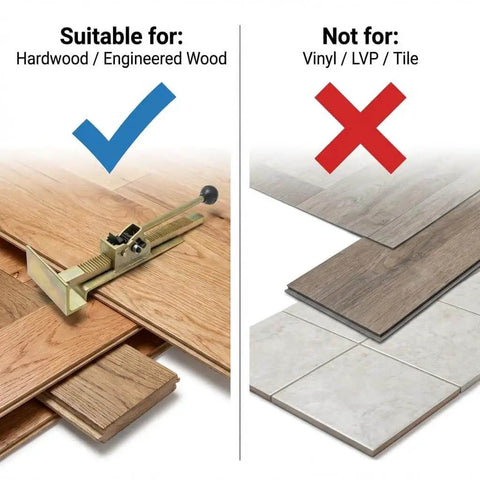 Pro Grade Flooring Jack For Hardwood Installations With Ratcheting Alignment Tool suitable for hardwood, not for tile.