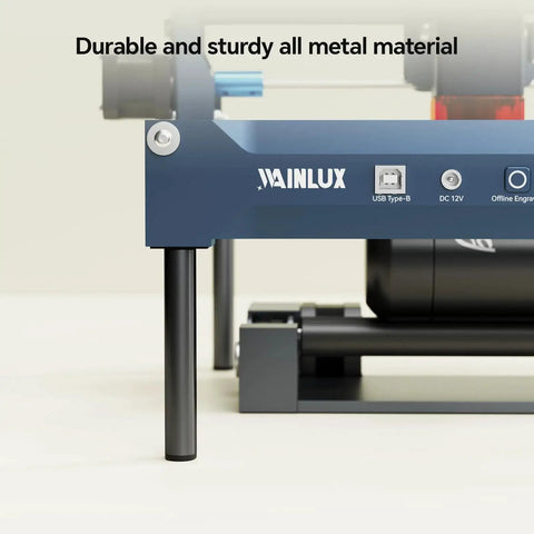 Close-up of aluminum laser engraver raiser set for X2 and K15 machines, featuring four 2-inch lifters for height adjustment.