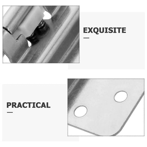 Close-up of Heavy Duty Self Closing Inset Cabinet Hinges Kit 8 Pieces showing metal build and bolt holes for stable support