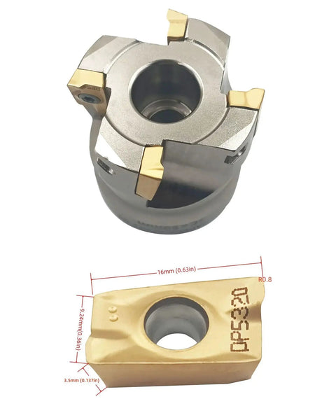 2 Inch Face Mill Arbor Kit By KinRite With BAP400R 50-22-4T Face Milling Cutter and carbide insert