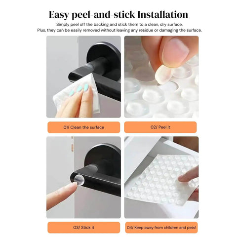 Heavy Duty Cabinet Door Bumpers Set With 4mm And 5.5mm Thick Cushions 3 Shapes And A 214 Piece Variety Pack Of Self Adhesive Clear Rubber Bumper Pads For Cabinets Drawers And Furniture That Keep Doors From Slamming Or Scratching Surfaces installation.