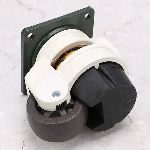 Four Piece Leveling Casters For Workbenches With Nylon Wheels And Rubber Feet Retractable Caster Set Load Up To 2200 Lbs Each Easy Height Adjustment With Knob