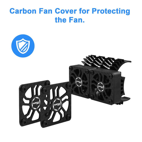 Beefy Twin RC Car Motor Cooling Fans With Metal Cover Heatsink For 1 8 And 1 7 Scale Brushless Motors 40mm And 42mm Diameter