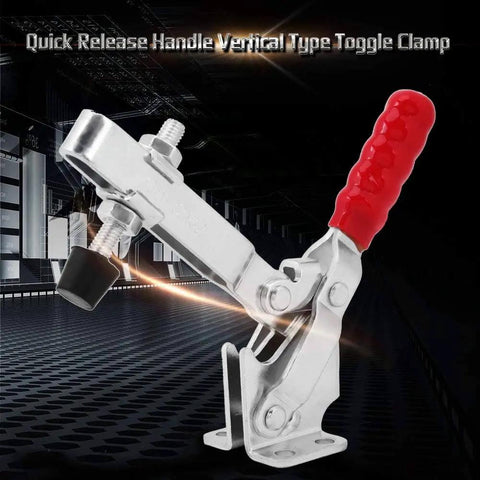 Heavy Duty 500 Lb Toggle Clamp With Quick Release And Anti Slip Rubber Tip For Woodworking Jigs And Fixtures Welding Drill Press And Crosscut Sleds Rock Solid Hold Easy Setup Plunger Stroke For Precise Consistent Clamping