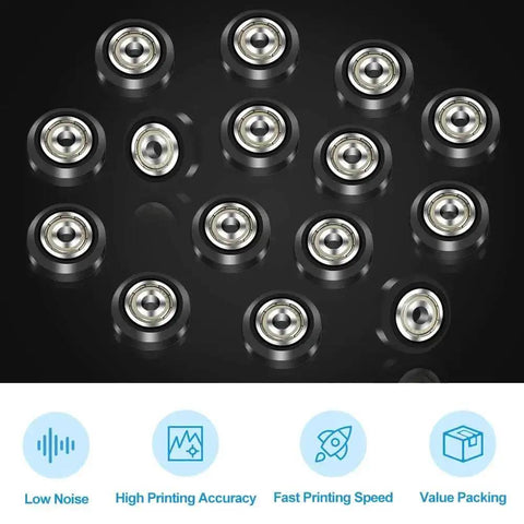 Ender 3 3D Printer Wheel Kit With POM Wheels And 625zz Bearings, plastic pulleys in a 10-piece pack for smoother motion