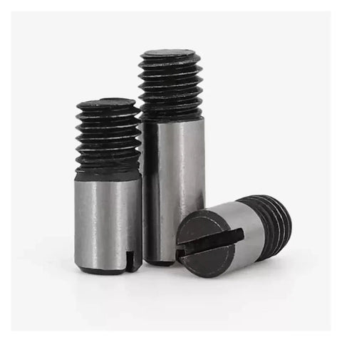 Built Tough 45 Steel Outside Thread Solid Dowel Pins With Slotted Head M4-M20