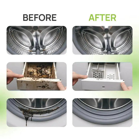 Before and after cleaning using All In One Washing Machine And Dryer Vent Cleaning Kit With Long Handle Brushes For Grout Crevices Lint Traps And Sinks Flexible Multi Purpose Cleaning Tools For All Washers And Dryers To Deep Clean And Freshen Your Home Like A Pro