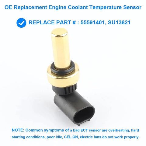 Engine Coolant Temperature Sensor Replacement For GM Cars And SUVs Buick Cruze Sonic Trax Volt Encore ELR 55591401 SU13821