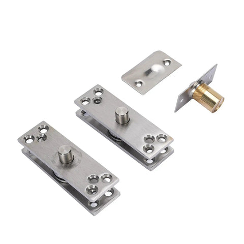 Hidden Door Hinge With 360 Degree Pivot, Heavy Duty Stainless Steel Concealed Hinge for Secret Doors, Bookcase and Murphy Beds, 220 lbs