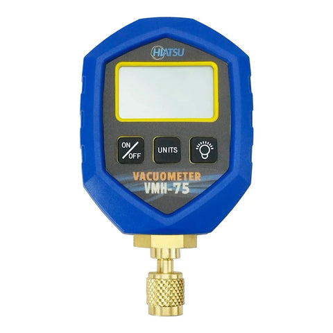 Pro Grade Digital Vacuum Gauge With Aluminum Case For HVAC And Refrigeration, Ultra Wide Range From 1 ATM To 0.1 Pa, VMH-75 Hiatsu