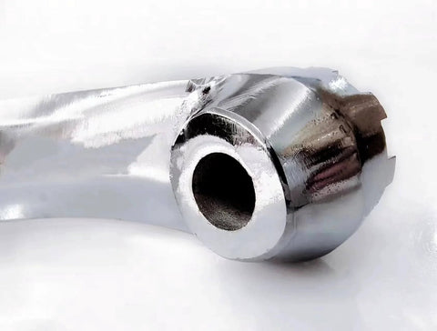Close-up of 9 Teeth Crank Milling Machine Lift Crank Rocker Arm Parts Alloy Lift Crank Handle, precision machined for reliability.