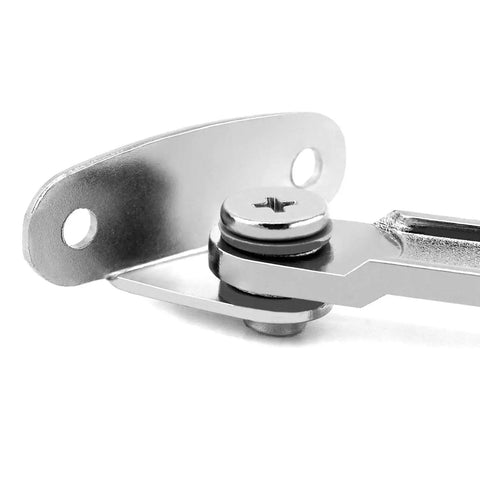 Close-up of Premium Lid Stay Hinge With 40lbs Capacity Two Pack For Easy Install And Adjustable 75 Degree 90 Degree And 110 Degree Angles For Right Or Left Mounting Built For Durable Aluminum Construction And Smooth Operation QWORK