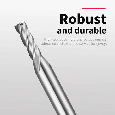 Close-up view of 8mm 4 Flute HSS End Mill Cutter With Straight Shank Center Cutting For Slotting And Keyway Milling 2 Pieces Pack Pro Grade Milling Bit