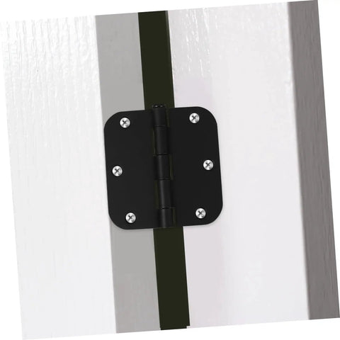 Heavy Duty Iron Door Hinges 2 Pack With Rounded Corner Design For Cabinets And Outdoor Gates High Load Capacity Safe Edges