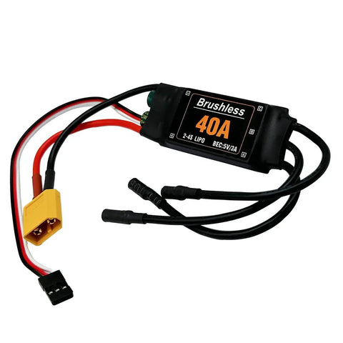 40A Brushless ESC For 2 To 4S RC Drones Planes Multirotor Aircraft And Helicopters With 5V 3A BEC And XT60 Plug Pro Grade Build