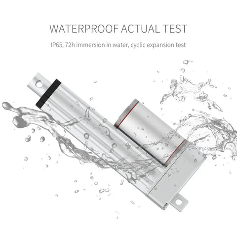 Beefed Up Electric Linear Actuator 150mm Stroke 5.9 Inch 220 Lb Thrust 12V waterproof test with water splashes
