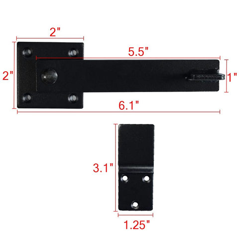 Heavy Duty 5.5 Inch Fence Gate Latch Barn Door Flip Hardware Wrought Iron Matte Black For Privacy And Security On Outdoor Fences