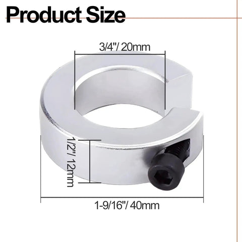 4 Pcs SBR20 Linear Rail Shaft Stop Collars Aluminum Alloy Shaft Lock Down Rings With Set Screw Bore 20mm OD 40mm Thickness 12mm