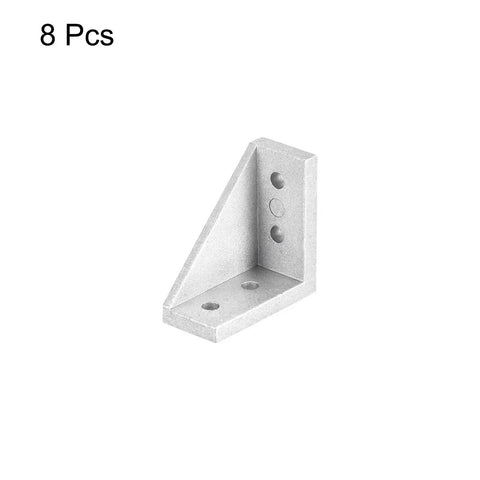 8 Pack Inside Corner Brackets Gussets 38x38x18mm Aluminum Die Cast With Sandblasted Finish Rust Resistant Four Hole Mounting Angle Connectors