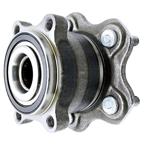Close-up of Beefy Low Runout Rear Wheel Bearing Hub Assembly With ABS for 2013-2020 Nissan Pathfinder, 2015-2023 Nissan Murano