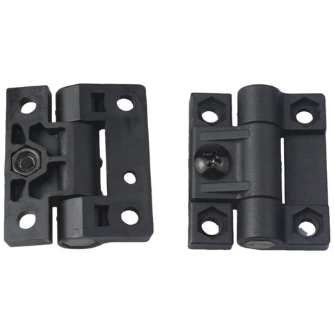 4 Pack Black Plastic Adjustable Position Control Hinges For Wood Doors With Countersunk Holes Durable Torque Hinge Hardware