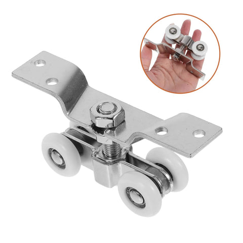 Stainless Steel Sliding Door Track Wheels With Nylon Rollers Silent Pulley System for Quiet Smooth Operation Indoors or Outdoors