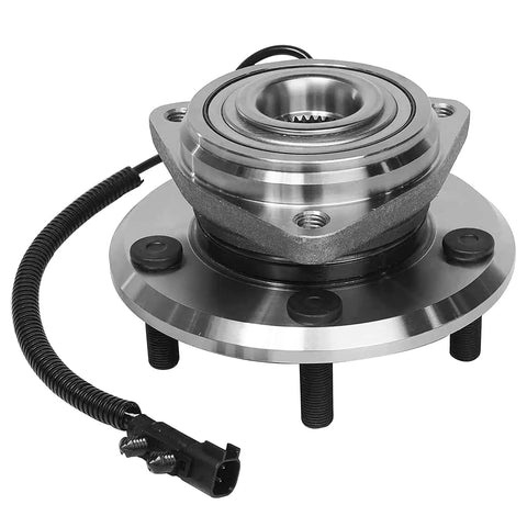 Beefed Up Front U Joint Axle Shafts And Wheel Bearing Hubs Kit For Jeep Wrangler 2007 2008 2009 2010 Dana 30 Axle With 4x4 ABS shown