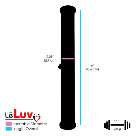 LeLuv Ultima black hand vacuum pump for pets, 16 in overall length, 2.25 in insertable diameter, gauge with rubber cover and clear hose