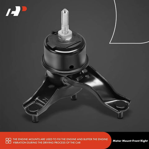 Motor mount from Four Piece Engine And Transmission Mount Kit For Toyota Highlander Two Point Four Liter 2004 2005 2006 2007 FWD Automatic Transmission With Torque Strut Mounts Replacement Set Heavy Duty Built To Take The Heat