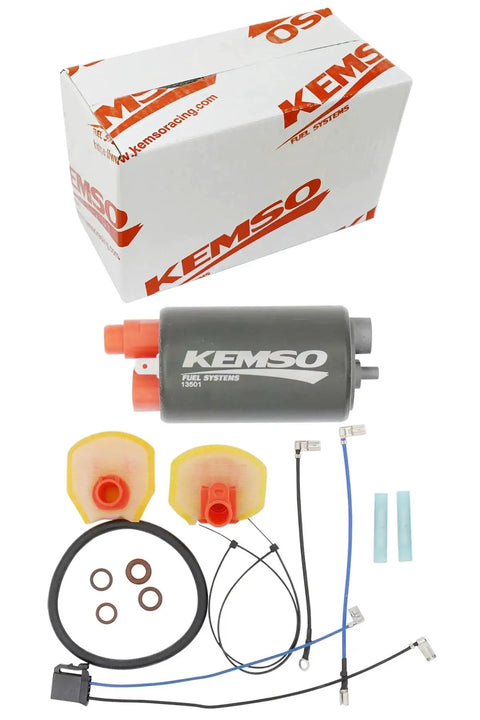 Upgraded In Tank Fuel Pump For UC T35 35mm Body Diameter With 200 LPH Flow Ethanol And Gasoline Ready Street Ready Performance Replaces 60 80 LPH 125.8 PSI Bypass Valve Serialized Lifetime Pump USA Based Tech Support with components and packaging