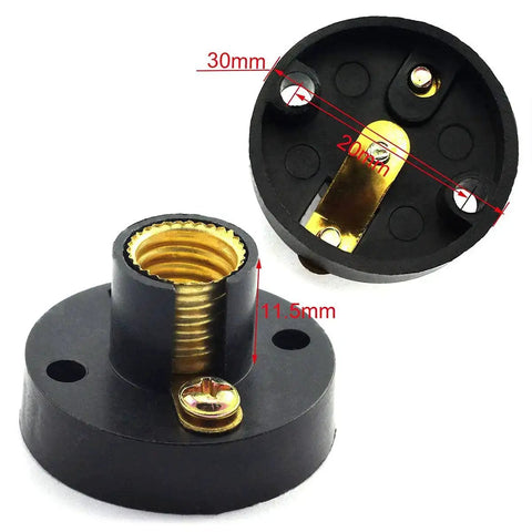 10 Pack Mini Screw Bulbs 6.3V Plus 5 E10 Mini Bulb Holders Black Plastic Brass Sockets Dope DIY Lighting Kit For Student Experiments