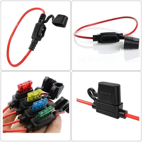 12 Gauge Inline Fuse Holder Kit For Automotive Wiring Waterproof ATC ATO Blade Fuse Holders With 6 Units And 55 Fuses Set 1A To 30A
