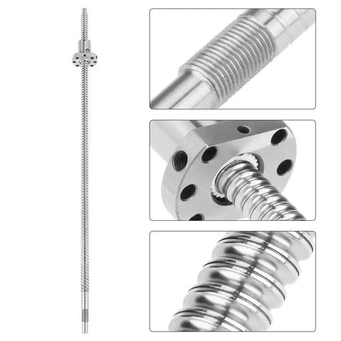 Rolled Ballscrew With Anti Backlash Ball Nut For SFU1204 500mm Without Side End Supports Low Friction And Quiet Operation