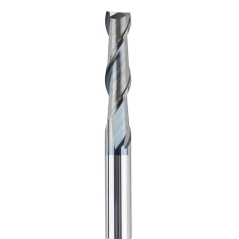 2 Flute Square Nose End Mill For CNC Router One Eighth Inch Shank TiAlN Coated Tungsten Carbide Cutter Flat Top One Half Inch Cutting Length One And A Half Inch Overall SpeTool 5 Pack For Wood And Metal Working DIYers