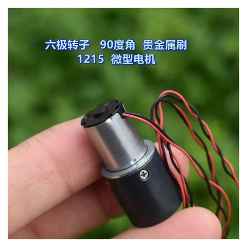 16mm 1215 Planetary Gearbox For DC Motors Slow Speed 36 RPM High Torque Reduction held in hand, wires visible