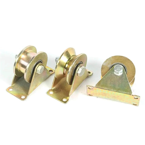 V Groove Wheel Set 4Pcs Stainless Steel Sliding Door Rollers For Smooth Quiet Track Motion And Closet Doors 30mm U Type Track Wheels