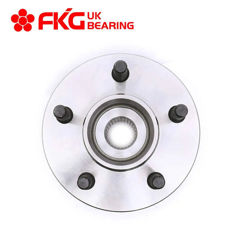 Front Wheel Bearing Hub Assembly For 2000-2006 Jeep Wrangler 4WD TJ And 1999-2001 Cherokee All Models, top view showing 5 lug holes
