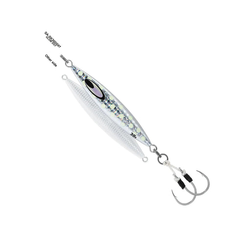 Saltwater Metal Jig With Center Balanced Drop And Flutter Action For Fast Vertical Speed Jigging Five Zero Assist Hooks