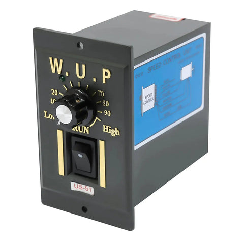 Beefy 110V 120W Electric Gear Motor With Speed Controller 30K detail, showing adjustable governor and control panel