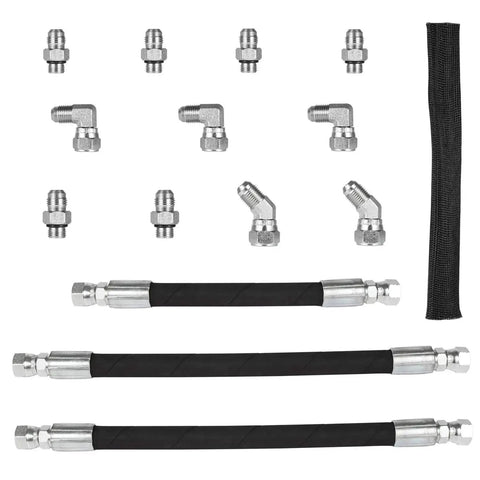 Beefed Up 38 Piece High Pressure Oil Pump HPOP Master Service Kit With Hoses And Lines Crossover Kit For Ford 7 3L Powerstroke Diesel Engines 1999 2000 2001 2002 2003 F Series E Series Excursion components