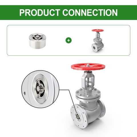 TAISHER 304 stainless steel 1/2 in flange clamp check valve with red handwheel for backflow prevention, one-way valve