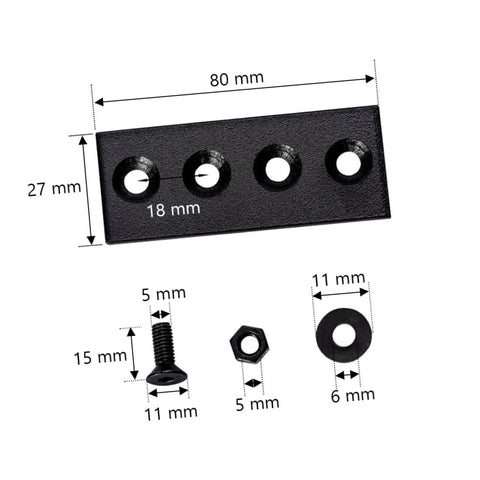 Barn Door Track Stopper And Flat Mending Plate Kit For Heavy Duty Door Repair 4 Hole Brace Connector Solid Track Bracket Mending Plates
