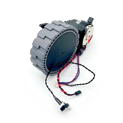 Left Or Right Replacement Vacuum Cleaner Wheel Kit for Deebot T20 Omni T20E T20 Pro Robots shown with wiring harness