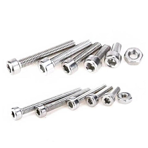 420 Pieces M2 And M3 Stainless Steel Hex Socket Head Cap Screws And Nuts Kit With Organizer Box 304 Stainless Fasteners Set