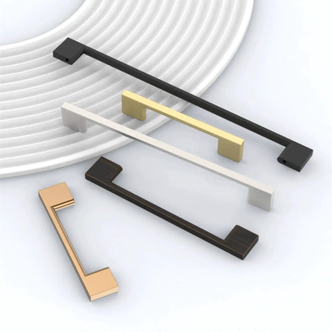 Variety of cabinet handles including the Ten Pack 5 Inch Center To Center Zinc Alloy Champagne Bronze Kitchen Cabinet Handles Drawer Pulls